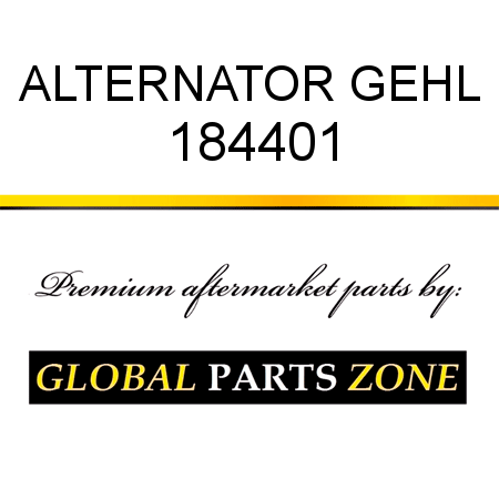 ALTERNATOR GEHL 184401