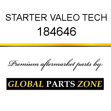 STARTER VALEO TECH 184646