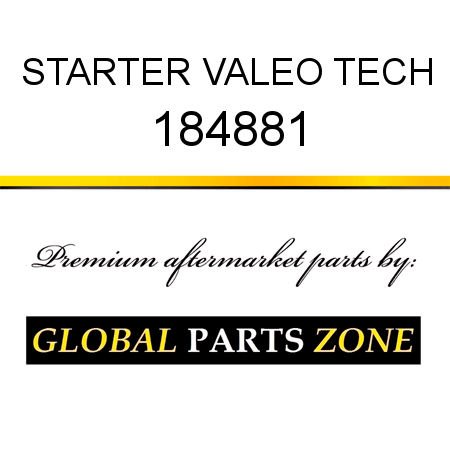 STARTER VALEO TECH 184881