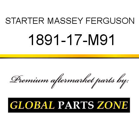 STARTER MASSEY FERGUSON 1891-17-M91