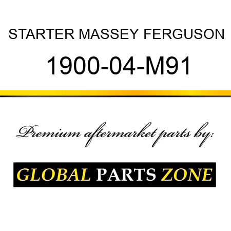 STARTER MASSEY FERGUSON 1900-04-M91