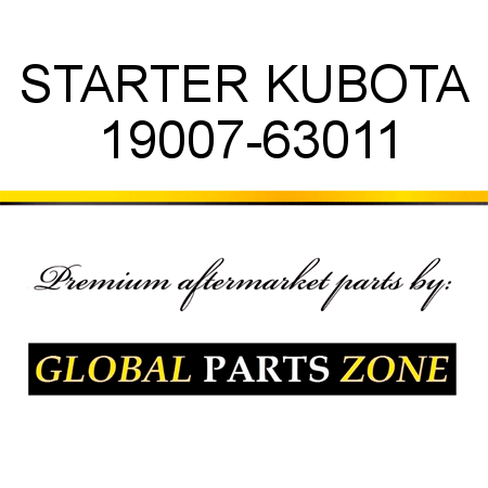 STARTER KUBOTA 19007-63011