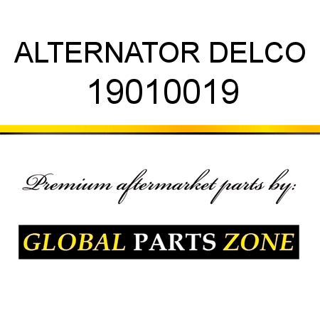 ALTERNATOR DELCO 19010019