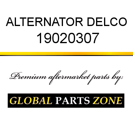 ALTERNATOR DELCO 19020307