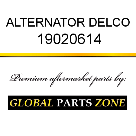 ALTERNATOR DELCO 19020614