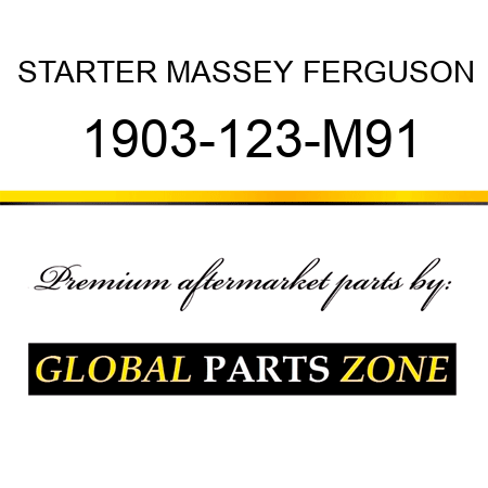 STARTER MASSEY FERGUSON 1903-123-M91