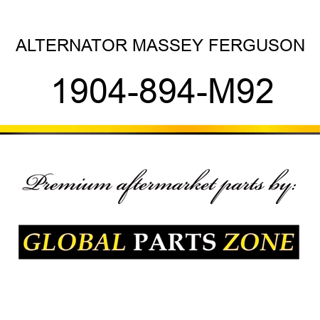 ALTERNATOR MASSEY FERGUSON 1904-894-M92