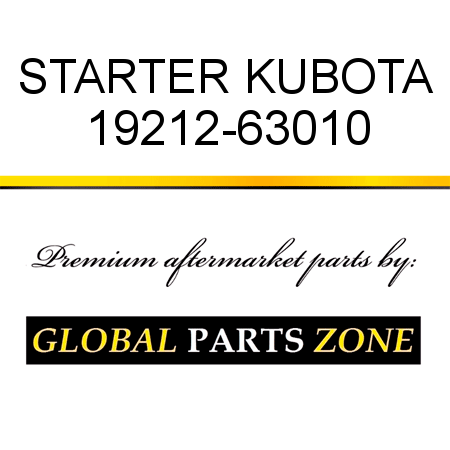 STARTER KUBOTA 19212-63010