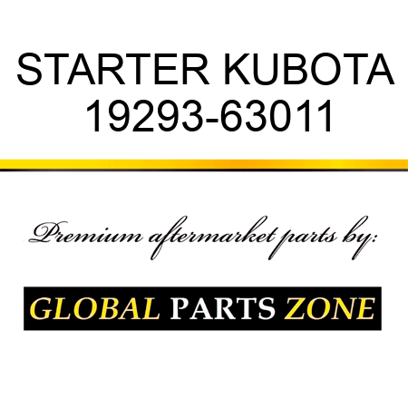 STARTER KUBOTA 19293-63011
