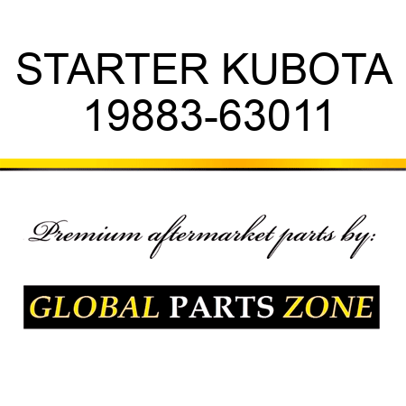 STARTER KUBOTA 19883-63011