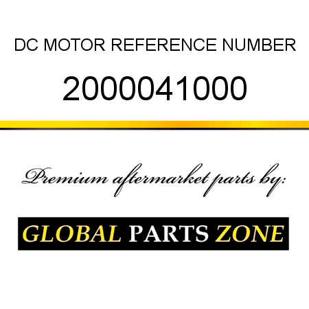 DC MOTOR REFERENCE NUMBER 2000041000