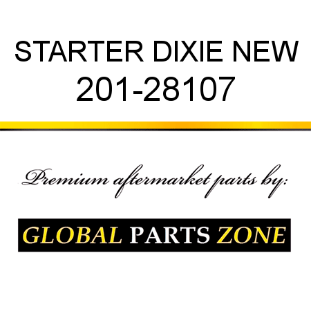 STARTER DIXIE NEW 201-28107