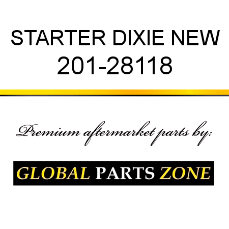 STARTER DIXIE NEW 201-28118