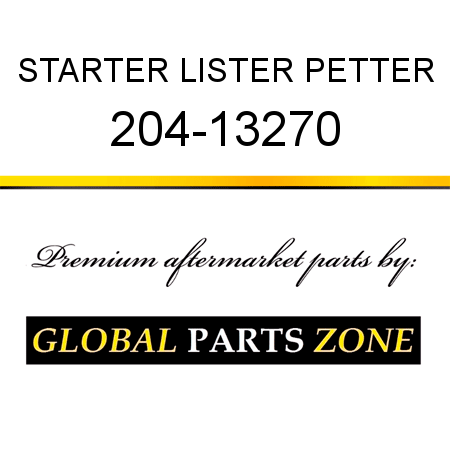 STARTER LISTER PETTER 204-13270