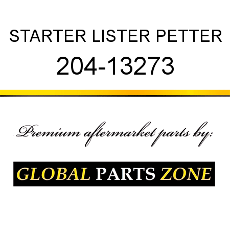 STARTER LISTER PETTER 204-13273