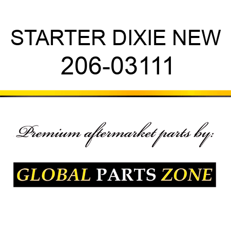 STARTER DIXIE NEW 206-03111