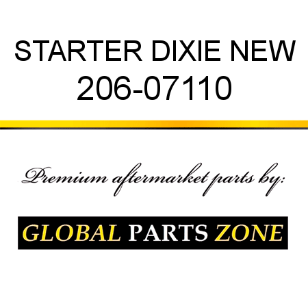 STARTER DIXIE NEW 206-07110