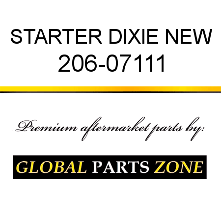 STARTER DIXIE NEW 206-07111