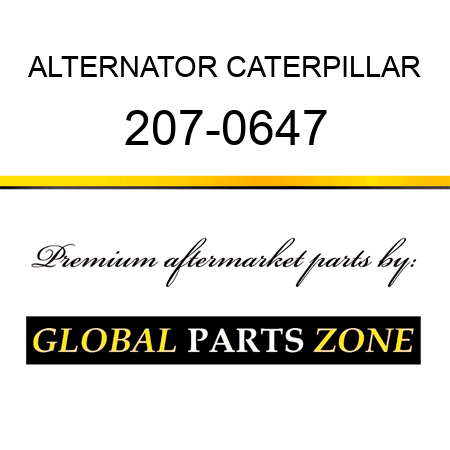 ALTERNATOR CATERPILLAR 207-0647