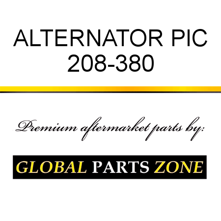 ALTERNATOR PIC 208-380