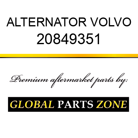 ALTERNATOR VOLVO 20849351