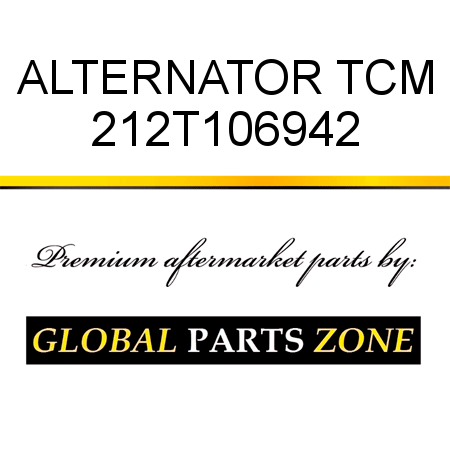 ALTERNATOR TCM 212T106942