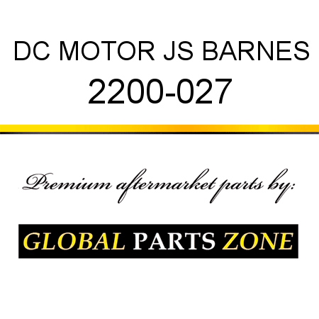 DC MOTOR JS BARNES 2200-027