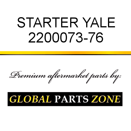 STARTER YALE 2200073-76