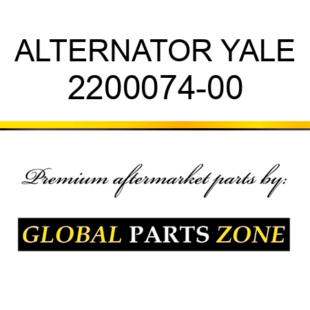 ALTERNATOR YALE 2200074-00