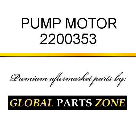 PUMP MOTOR 2200353