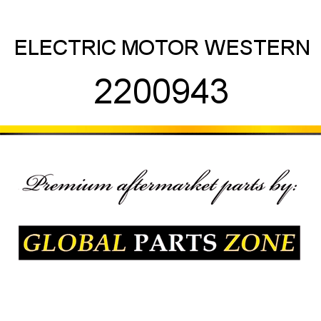 ELECTRIC MOTOR WESTERN 2200943