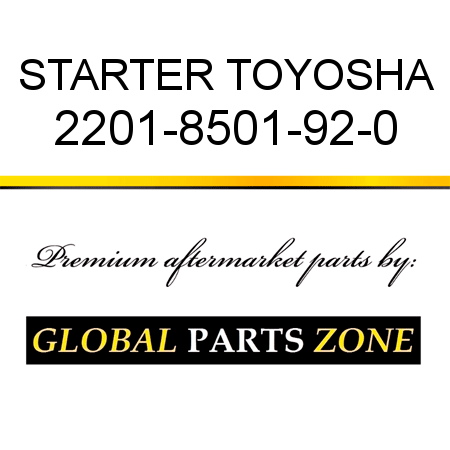 STARTER TOYOSHA 2201-8501-92-0