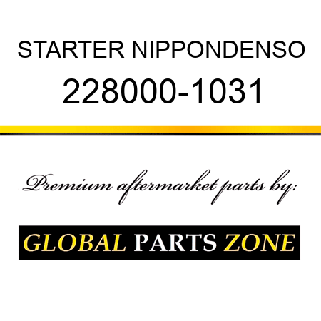 STARTER NIPPONDENSO 228000-1031