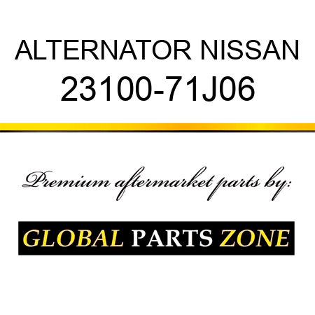 ALTERNATOR NISSAN 23100-71J06