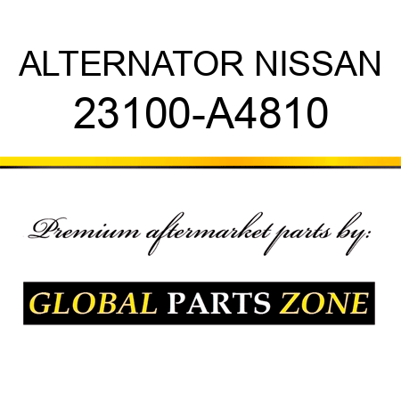 ALTERNATOR NISSAN 23100-A4810