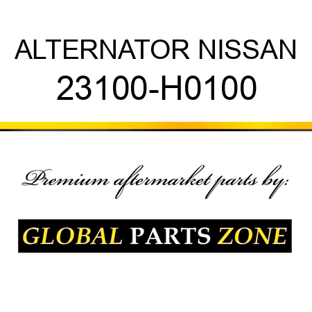 ALTERNATOR NISSAN 23100-H0100