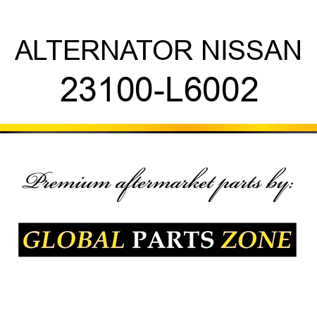 ALTERNATOR NISSAN 23100-L6002