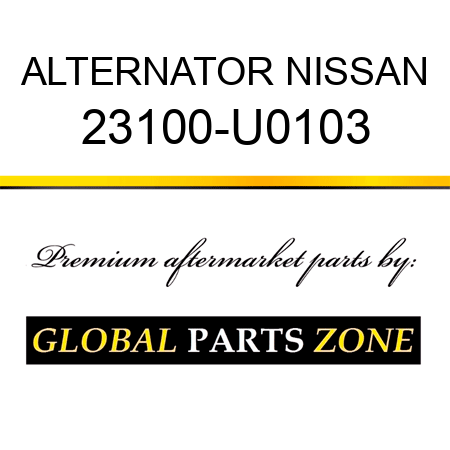 ALTERNATOR NISSAN 23100-U0103