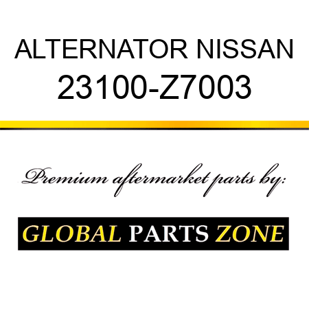 ALTERNATOR NISSAN 23100-Z7003