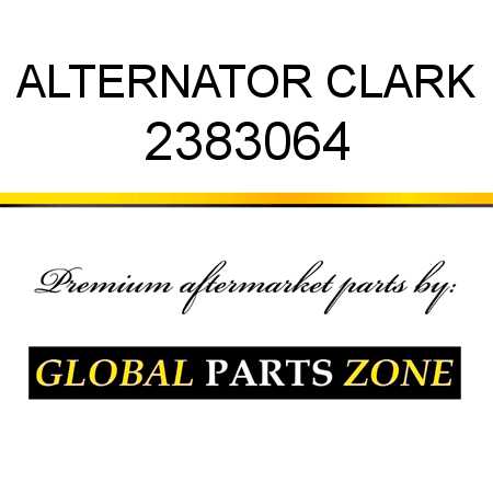 ALTERNATOR CLARK 2383064