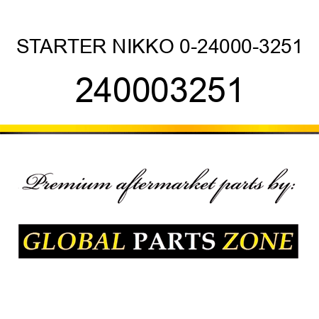 STARTER NIKKO 0-24000-3251 240003251