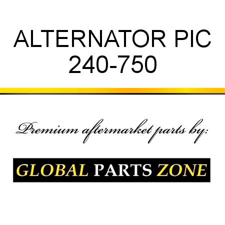 ALTERNATOR PIC 240-750