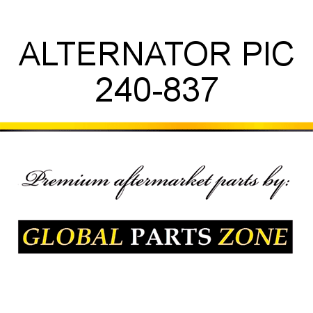 ALTERNATOR PIC 240-837