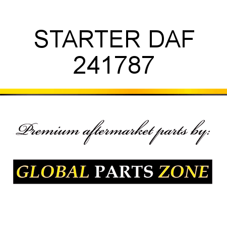 STARTER DAF 241787