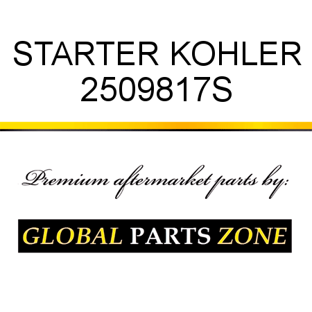 STARTER KOHLER 2509817S