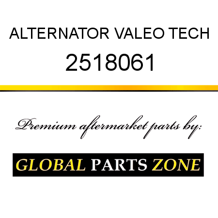 ALTERNATOR VALEO TECH 2518061