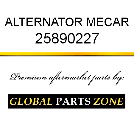 ALTERNATOR MECAR 25890227