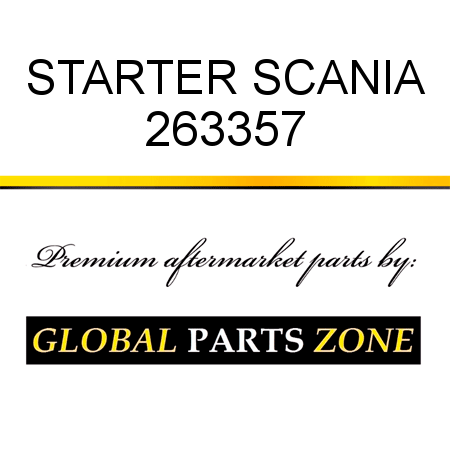 STARTER SCANIA 263357