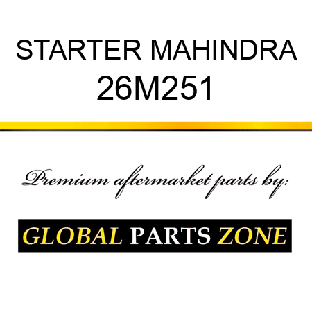 STARTER MAHINDRA 26M251