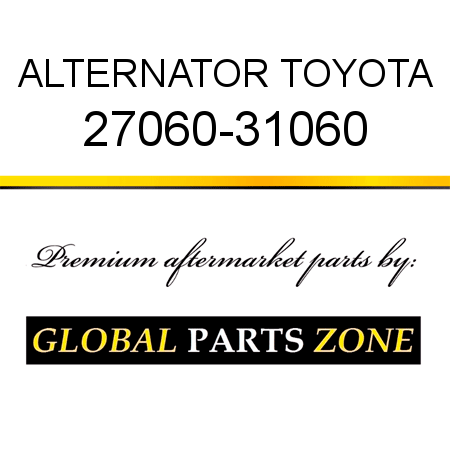 ALTERNATOR TOYOTA 27060-31060